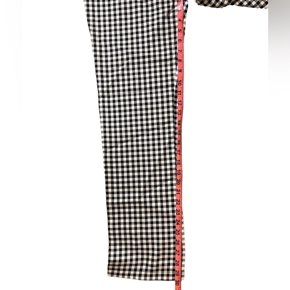 Gingham Print Fold Pleated Pants Size S - Picture 3 of 5